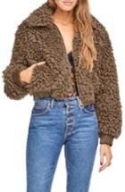 Women's Astr The Label Phoenix Faux Fur Jacket - Brown