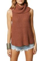 Women's O'neill Rafaeli Sleeveless Turtleneck Sweater - Brown