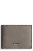 Men's Shinola Outrigger Bifold Leather Wallet - Grey
