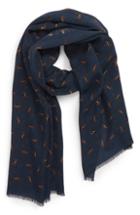 Men's Drakes Skiers Print Wool Scarf