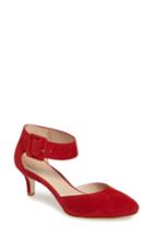 Women's Pelle Moda Ankle Strap Pump M - Red