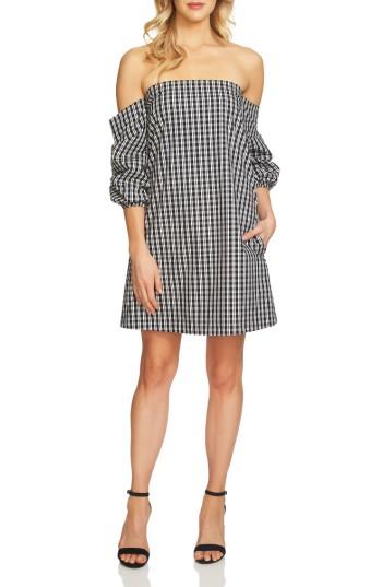 Women's 1.state Off The Shoulder Shift Dress, Size - Black