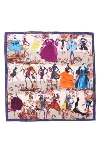 Women's Christian Lacroix '20 Ans' Square Silk Scarf, Size - Beige