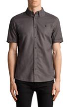 Men's Allsaints Huntington Regular Fit Short Sleeve Sport Shirt - Grey