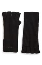 Men's John Varvatos Star Usa Rib Knit Fingerless Gloves, Size - Black