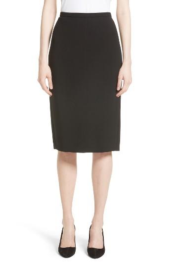 Women's Max Mara Bugia Stretch Wool Skirt - Black