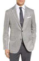 Men's Pal Zileri Plaid Wool Blend Blazer R Eu - Grey