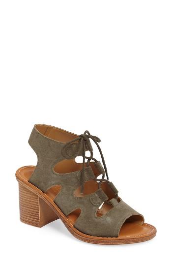 Women's Bella Vita Bre Lace-up Block Heel Sandal N - Green