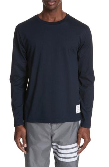Men's Thom Browne Long Sleeve T-shirt - Blue