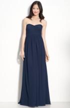 Women's Jenny Yoo 'aidan' Convertible Strapless Chiffon Gown - Blue