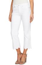 Women's Cece Classic Lace Hem Skinny Jeans - White