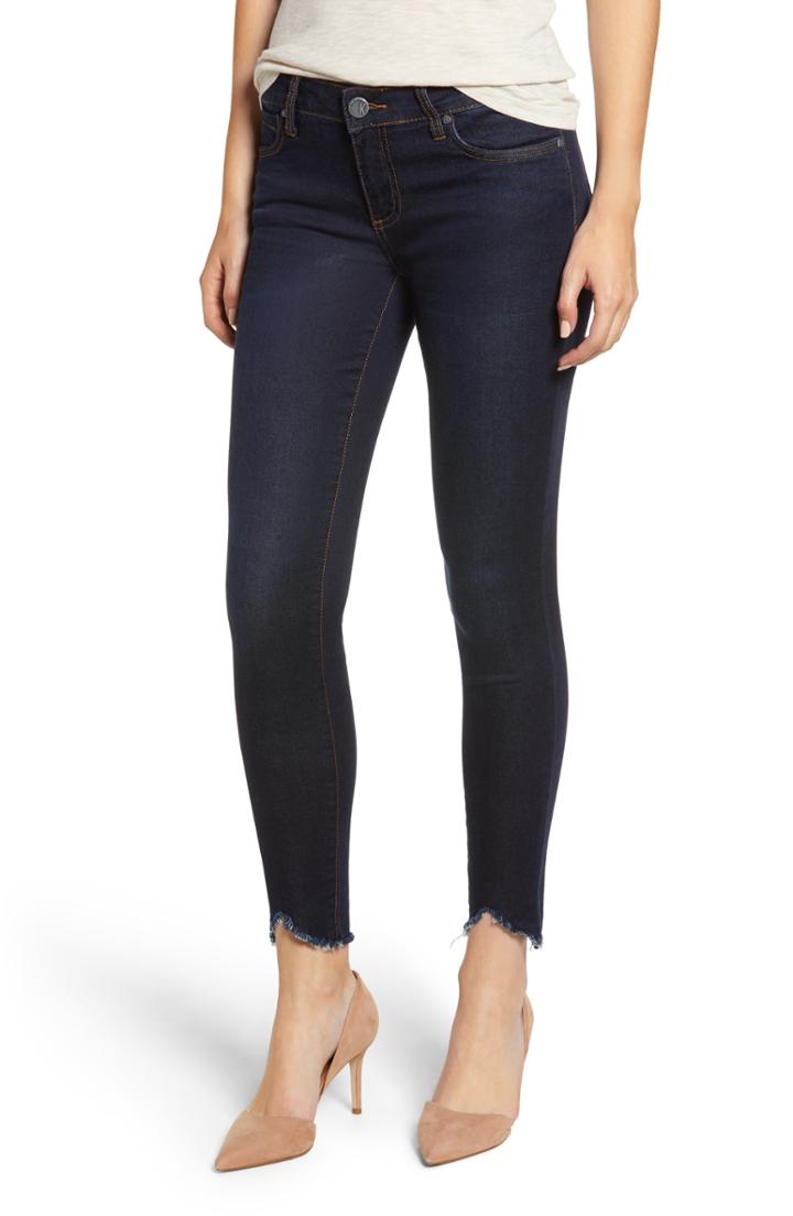 Women's Kut From The Kloth Connie Frayed Ankle Skinny Jeans