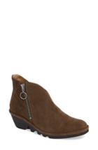 Women's Fly London Poro Wedge Bootie .5-6us / 36eu - Black