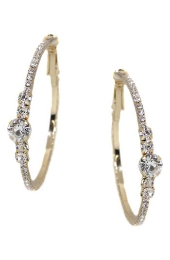 Women's Ettika Crystal Embellished Hoop Earrings