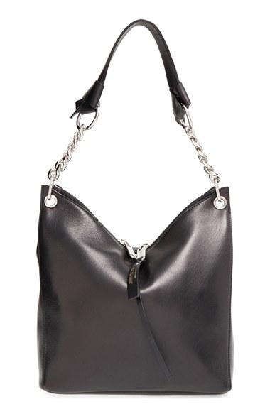 Jimmy Choo 'small Raven' Nappa Leather Shoulder Bag - Black