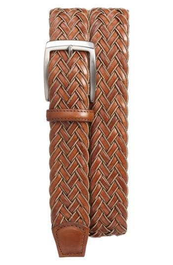 Men's Torino Belts Braided Belt - Tan/ Cognac