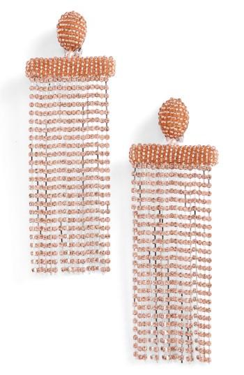 Women's Oscar De La Renta Waterfall Crystal Earrings