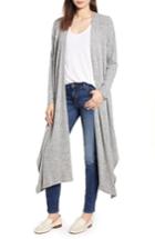 Women's Gibson Convertible Cozy Fleece Wrap Cardigan, Size - Grey
