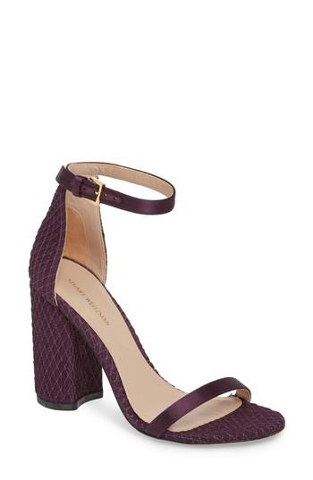 Women's Stuart Weitzman Nuquilt Sandal M - Purple