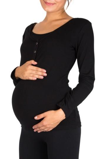Women's Nom Maternity Ruched Long Sleeve Maternity/nursing Tee