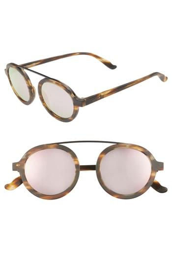 Women's Maho Virgin Gorda 45mm Polarized Aviator Sunglasses - Caramel Havana