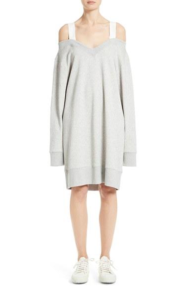 Women's Mm6 Maison Margiela Brushed Stretch Cotton Sweatshirt Dress