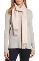 Women's Nordstrom Solid Woven Cashmere Scarf, Size - Pink