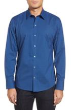 Men's Zachary Prell Harper Slim Fit Tile Print Sport Shirt - Blue