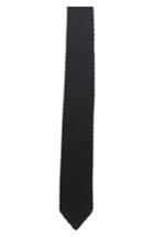 Men's Hook + Albert Solid Staple Knit Silk Tie, Size - Black