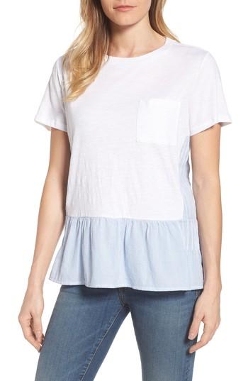 Women's Caslon Layered Look Tee - White