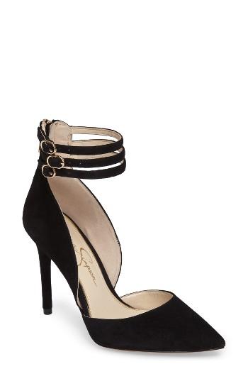 Women's Jessica Simpson Linnee Ankle Strap Pump M - Black