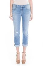 Women's Level 99 Lily Stretch Distressed Crop Cuff Jeans - Blue