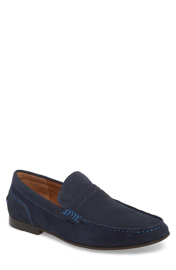 Men's Reaction Kenneth Cole Crespo Penny Loafer .5 M - Blue