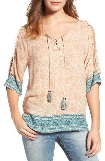 Women's Wit & Wisdom Cold Shoulder Lace-up Top