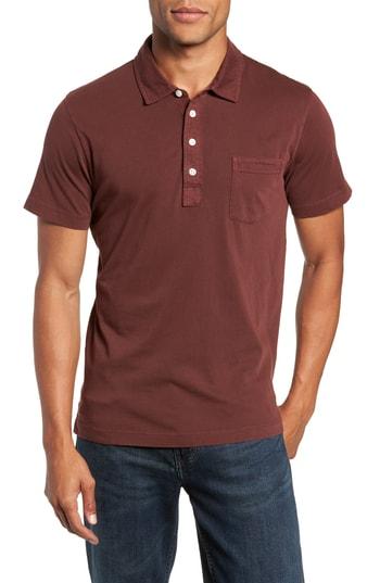 Men's Billy Reid Pensacola Slim Fit Garment Dye Polo, Size - Blue