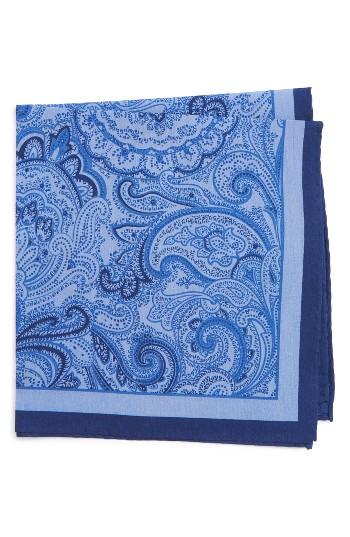 Men's Calibrate Paisley Cotton & Silk Pocket Square
