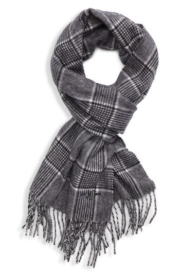 Men's Hickey Freeman Glen Plaid Cashmere Scarf