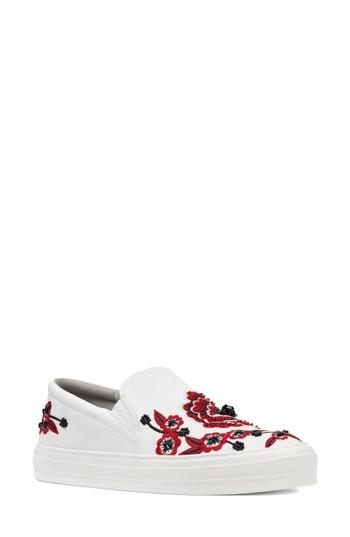 Women's Nine West Onyeka Embroidered Slip-on Sneaker M - White