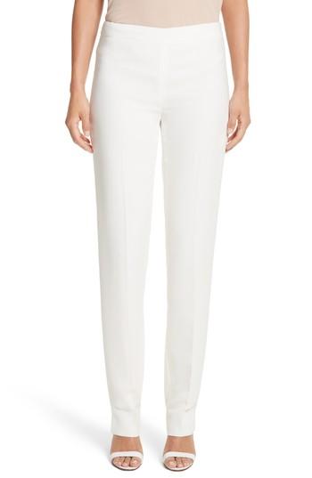 Women's Lafayette 148 New York 'bleecker - Finesse Crepe' Pants - Ivory