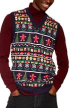 Men's Topman Christmas Fair Isle Sweater Vest