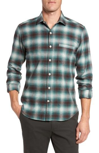 Men's Culturata Ombre Plaid Sport Shirt - Green