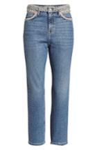 Women's Topshop Pearl Accent Jeans W X 30l (fits Like 24w) - Blue