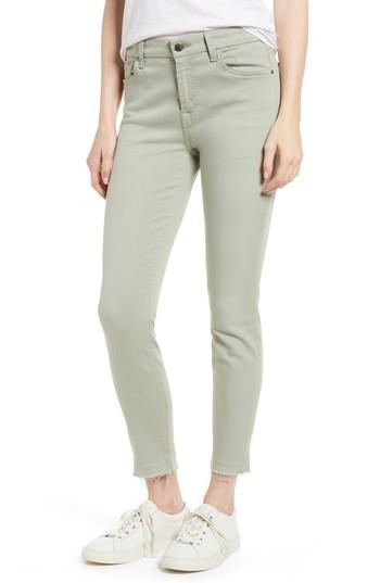Women's Jen7 Release Hem Colored Ankle Skinny Jeans - Green