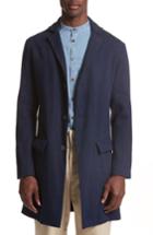 Men's Eidos Napoli Herringbone Topcoat, Size - Blue