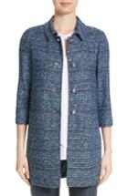Women's St. John Collection Patch Pocket Knit Topper - Blue