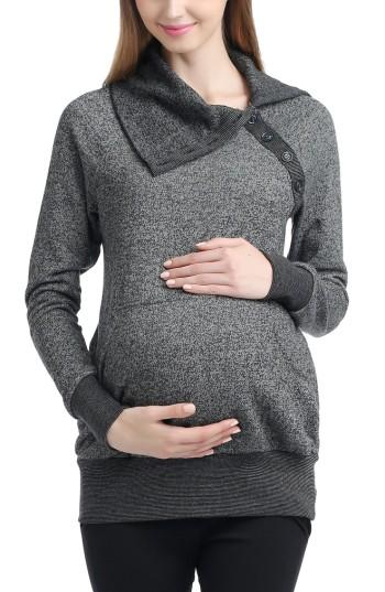 Women's Kimi And Kai Alaina Envelope Collar Sweater - Black