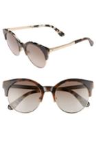 Women's Kate Spade New York Kaileen 52mm Semi-rimless Cat Eye Sunglasses - Brown Havana