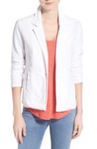 Petite Women's Caslon One-button Knit Blazer P - White