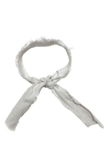 Women's Donni Charm Gigi Frayed Skinny Scarf, Size - White