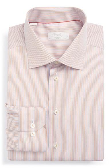 Men's Eton Slim Fit Stripe Dress Shirt